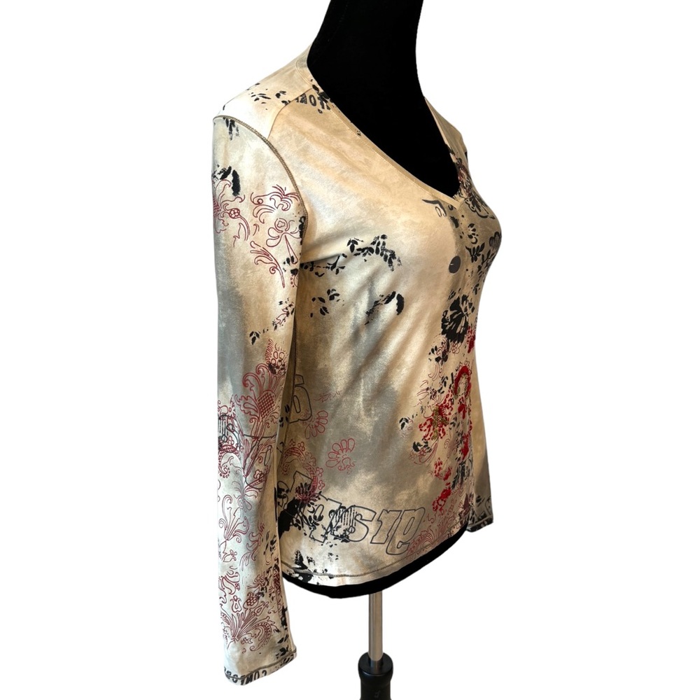 Marc Aurel Embroidery Sequin Stretch Top - Picture 3 of 9